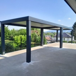 Večji nadstrešek Hosekra na betonski površini