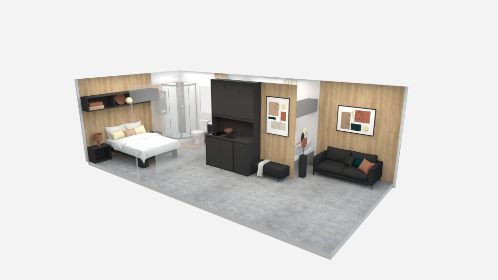 PANORAMA 1 - 3D POGLED LES DESIGN - CRNA