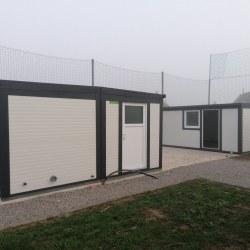 K110 Dva dvojna kontejnerja Hosekra v beli barvi