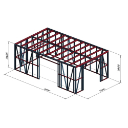 Hosekra - enokapna garaža 10x6m