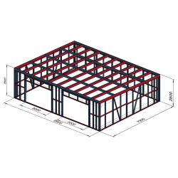 Dvojna garaža dimenzij 9x8m