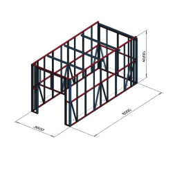Hosekra - garaža 8x3,6   višine 4m