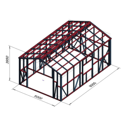 Dvokapna garaža dimenzij 8x5m