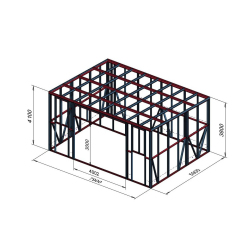 Garaža po meri dimenzij 8x6m