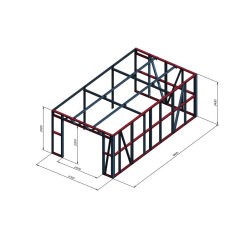 Garaža ob zidu 6,6x3,7 m