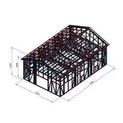 Dvoetažna delavnica velikosti 12x8 m