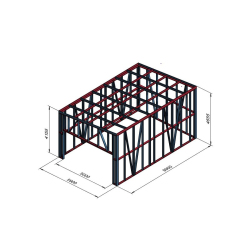 Enokapna delavnica z jekleno konstrukcijo 9x6m