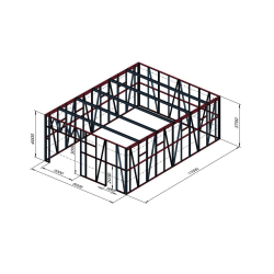 Hala dimenzij 11 x 8 m z enokapno streho