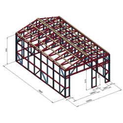 Hala z dvojnimi vrati 8x5m