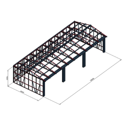 Strojna lopa z jekleno konstrukcijo 20x8m
