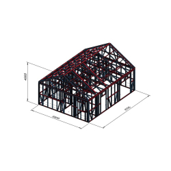 Enoetažna hiša dvokapnica 8,7x6,8m
