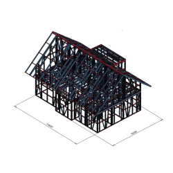 Dvoetažna hiška 11,4x8,5m 
