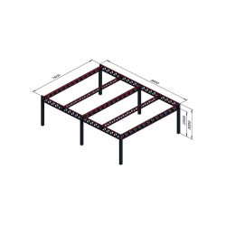 Nadstrešek večjih dimenzij 9,6 x 7,4 m