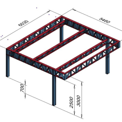 Hosekra - nadstrešek z atiko 6x5,5m