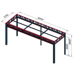 Nadstrešek z atiko dimenzij 8 x 2,7 metra