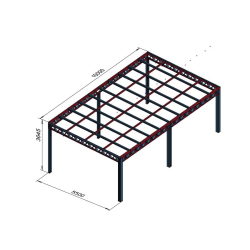 Nadstrešek za stroje dimenzije 10 x 5,5 metra