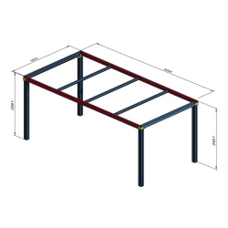 Konstrukcija nadstreška 6X3 m