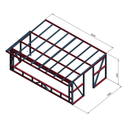 Zasteklitev terase 5,5x3,6 m
