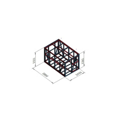 Jeklena zasnova WC boksa 3,9x2,4 m