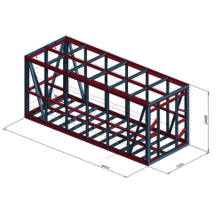 Konstrukcija kontejnerja 6x2,3m