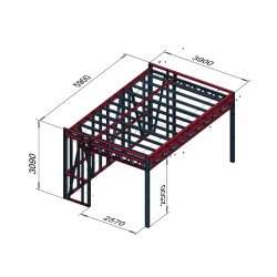 Lokal dimenzij 6 x 4 m iz profilov