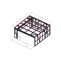 Podaljšek delavnice po meri dimenzij 5,5x5,5 metra