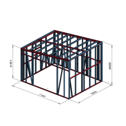 Podaljšek delavnice velikosti 7 × 6 metrov