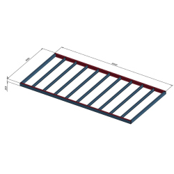 Pokrov bazena dimenzij 8 x 4 m