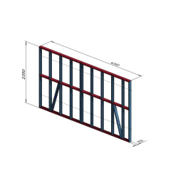Predelna stena za suhomontažo 4,35x2,35 m