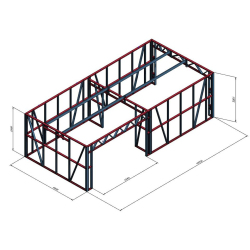 Tehnični prostor z jekleno konstrukcijo 10x5 m