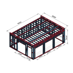 Zastekljen objekt z atiko dimenzij 8x6 metrov