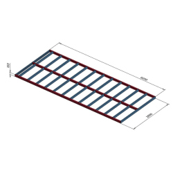 Talna konstrukcija dimenzij 6,2 x 2,6 m