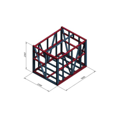 Lopa dimenzij 3×2,3 m z vgrajenim dnom