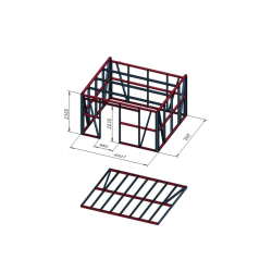 Jeklena konstrukcija lope 4x3,5 m z modularno streho