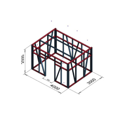 Lopa dimenzij 4x3 m za večnamensko shranjevanje.