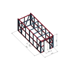 Jeklena konstrukcija lope dimenzij 6x2,3 m