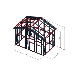 Dvokapna vrtna hiška dimenzij 5 x 3 m