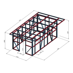 Lopa s previsno streho 6x3,3m