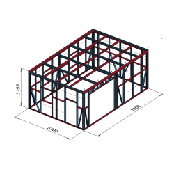 Vrtna hiša dimenzij 7,6 x 5,1 m