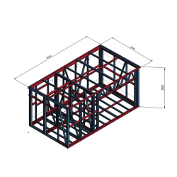 Vrtna hiška 6x3,4 m