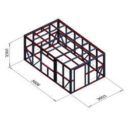 Vrtna hiška po meri dimenzij 6 x 3,7 m