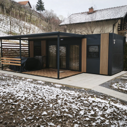 Kovinske letvice v barvi novi macesen