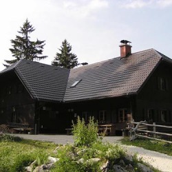 Gladka rjava strešna kritina na podeželski hiši
