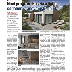 Novi program Hosekra living – sodoben stanovanjski objekt, Bistriške Novice, april 2026